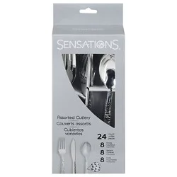 Sensations Cutlery Assorted Metallic - 24 Count