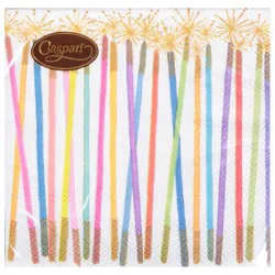 Caspari Candles Cocktail Napkin - 20 Ct