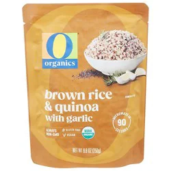 O Organics Rice Pouch Brown Quinoa Garlic - 8.8 Oz