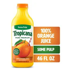 Tropicana Pure Premium 100% Orange Juice Original Some Pulp No Sugar Added - 46 Fl. Oz.