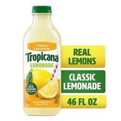 Tropicana Classic Lemonade Made With Real Lemons - 46 Fl. Oz.