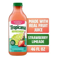 Tropicana Refreshers Strawberry Limeade Juice Drink With Real Fruit Juice - 46 Fl. Oz.
