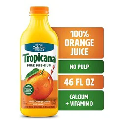 Tropicana Pure Premium 100% Orange Juice Original No Pulp With Calcium And Vitamin D - 46 Fl. Oz.