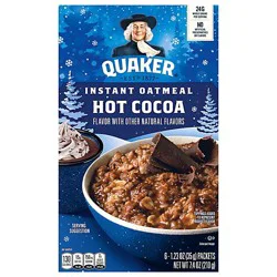 Quaker Instant Oatmeal Hot Cocoa 7.4 Oz 6 Count - 7.4 Oz