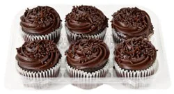 Fudge Cupcakes 6 Count - Ea