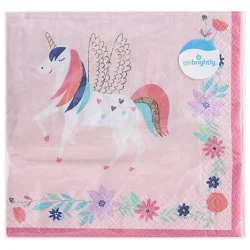 Amscan Lunch Napkins Printed 2 Ply Unicorn Wishes - 16 Count