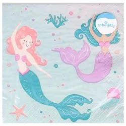 Amscan Lunch Napkins Printed 2 Ply Mermazing Party - 16 Count