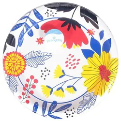 Amscan 6.75 Inch Printed Dessert Plates Floral - 8 Count