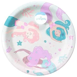 Amscan 6.75 Inch Printed Dessert Plates Mermazing Party - 8 Count