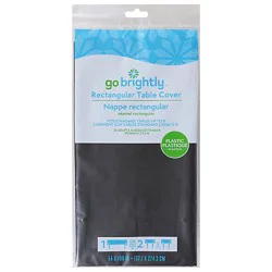 Amscan Plastic Tablecover 54 X 108 Inches Black - 1 Count
