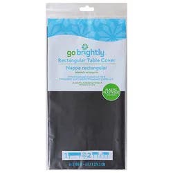 Amscan Plastic Tablecover 54 X 108 Inches Black - 1 Count