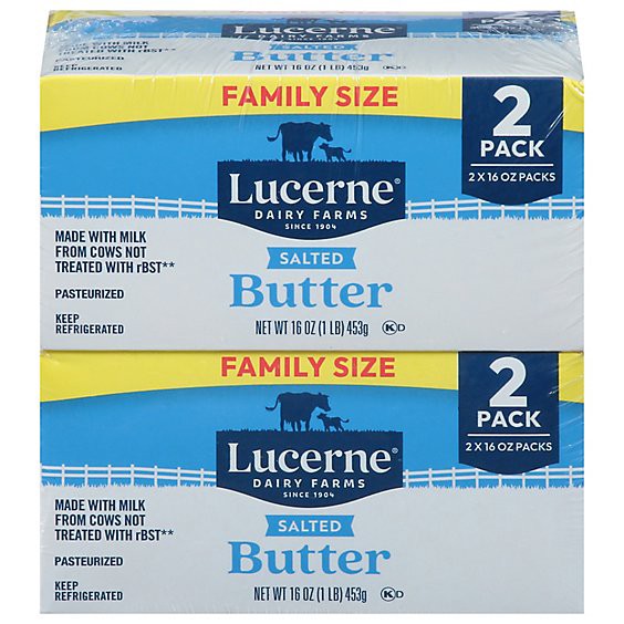 slide 1 of 1, Lucerne Sweet Cream Butter Quarters 2 Pk 2 Pound - 2 Lb, 2 lb