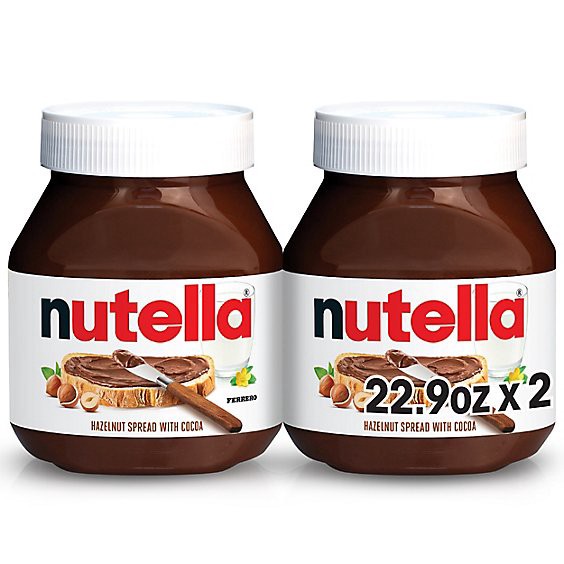 slide 1 of 1, Nutella Chocolate Hazelnut Spread Jar Twin Pack 22.9 Oz - 2-22.9oz, 2 ct; 22.9o