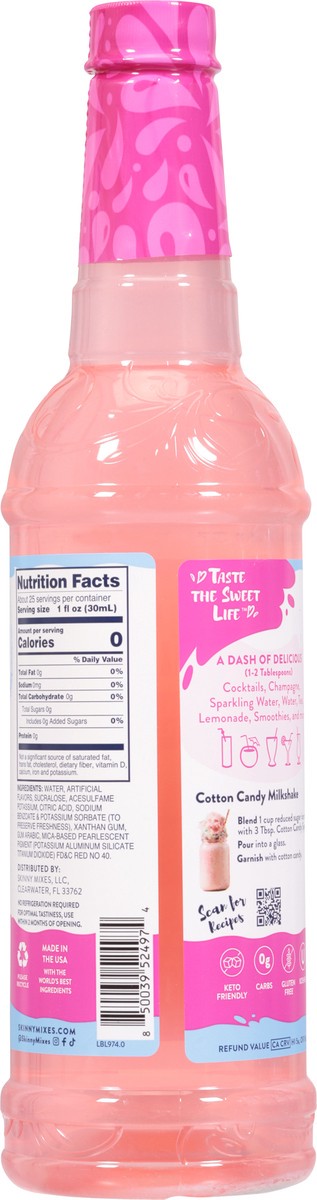 slide 13 of 14, Jordan's Skinny Mixes Sugar Free Cotton Candy Syrup - 25.4 Fz, 25.4 fl oz