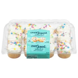 Overjoyed Mini Vanilla Cupcakes 12 Count - Each