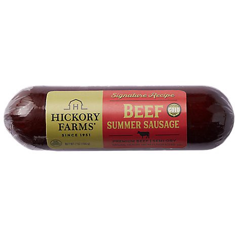 slide 1 of 1, Hickory Farms Signature Beef Summer Sausage - 7 OZ, 7 oz