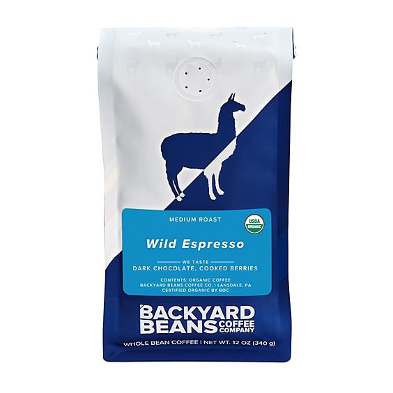 slide 1 of 1, Backyard Beans Coffee Company Whole Bean Wild Espresso - 12 Oz, 12 oz