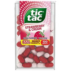 Tic Tac Strawberry & Cream Mints On-The-Go Refreshment - 1.7 Oz