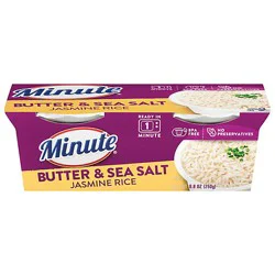 Minute Ready To Serve Butter And Salt Jasmine Rice 2-4.4 Oz Cups - 8.8 Oz