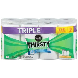 Signature Select Paper Towel Thirsty Vari-A-Size Triple 8 Rl - 8 Rl