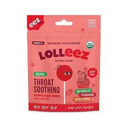 Lolleez Organic Throat Soothing Pops For Kids Variety Pack - 15 Count