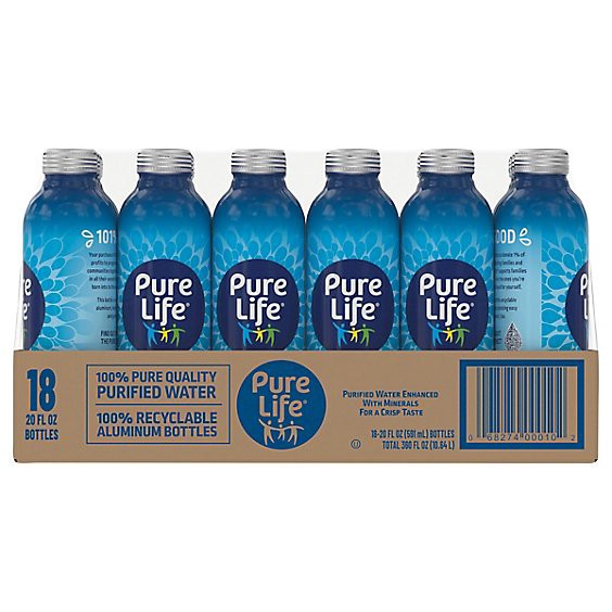 slide 1 of 1, Pure Life Water 20fz - 20 Fz, 18 ct; 20 fl oz