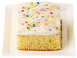 White Iced Cake Slice - Each