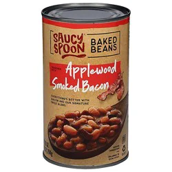 Saucy Spoon Seasoned With Applewood Smoked Bacon Baked Beans - 28 Oz