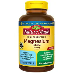 Nature Made Magnesium Citrate 250 Mg Softgels - 120 Ct
