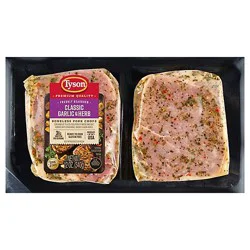Tyson Boneless Pork Chops Classic Garlic & Herb 12 Oz - 12 Oz