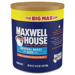 Maxwell House Original Roast Ground Coffee, 33.1 Oz Canister - 33.1 Oz