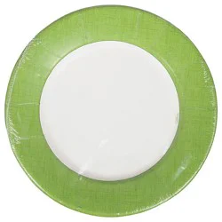 Linen Moss Green Salad Plates - 8 Ct