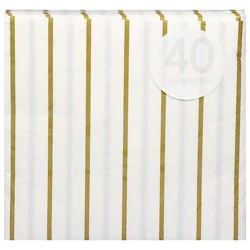 Lunch Napkin - Gold Motifs Mc - 40 Ct