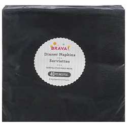 Dinner Napkin Jet Black - 40 Ct