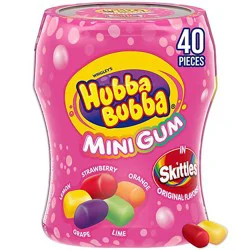 Hubba Bubba Suger Free Rainbow Gum Bottle 40 Pieces Each - 40 Ct