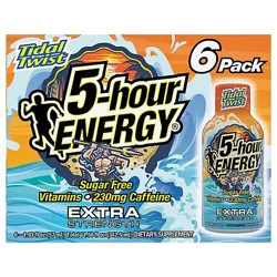 5-Hour Energy Shot Extra Strength Tidal Twist 1.93 Oz 6 Pack - 11.58fz