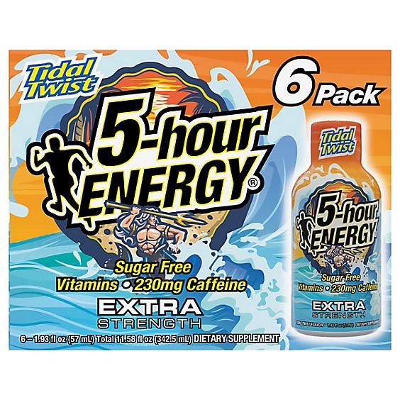 slide 1 of 1, 5-Hour Energy Shot Extra Strength Tidal Twist 1.93 Oz 6 Pack - 11.58fz, 6 ct; 1.93z