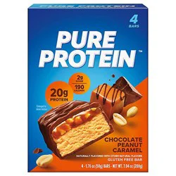 Pure Protein Choc Peanut Caramel Bar - 4 Ct