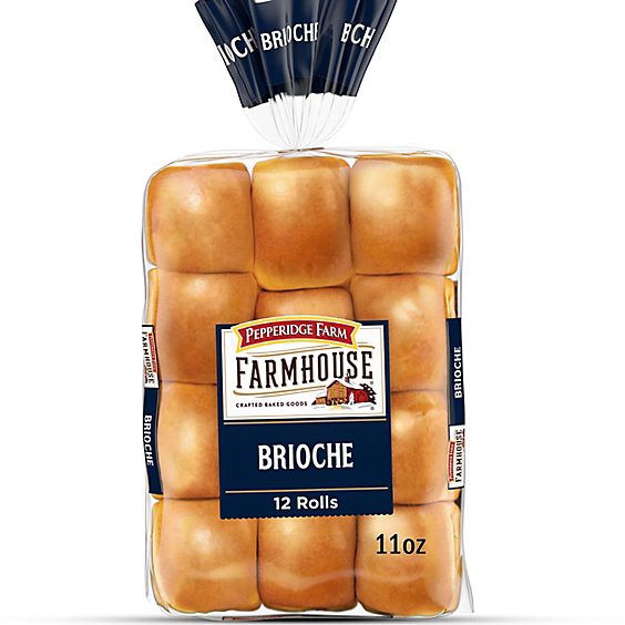 slide 1 of 4, Pepperidge Farm Farmhouse Brioche Dinner Rolls - 11 Oz, 11 oz