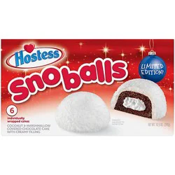 Hostess Holiday Snoballs 6 Count - 10.5 Oz