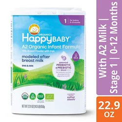 Happy Baby Organics Stage 1 A2 Infant Formula - 22.9 Oz