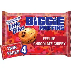 Entenmann's Little Bites Feelin Chocolate Chippy Biggie Muffins 8 Twin Packs - 9.5 Oz