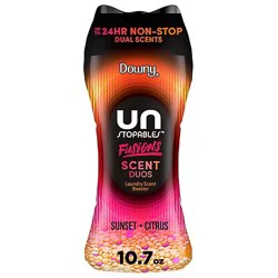Downy Unstopables Fusions 2 In 1 In-Wash Scent Booster Granules, Sunset Plus Citrus - 10.7 Oz