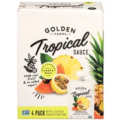 Golden Farms Fruit Sauce Tropical 4pk - 4-3.17 Oz