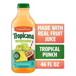 Tropicana Refreshers Tropical Punch Juice Drink With Real Fruit Juice - 46 Fl. Oz.
