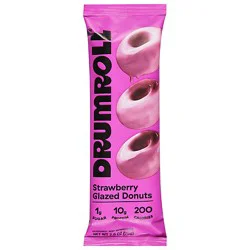 Drumroll Snacks Donuts Strawberry Glazed - 2.6 Oz