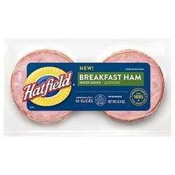 Hatfield Breakfast Ham Slices, 10 Count, 6.4 Oz - 6.4 Oz