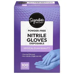 Signature Select Nitrile Powder Free Gloves 100 Ct - 100 Ct