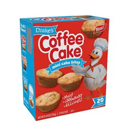 Drake's Mini Cake Bites Coffee Cake Carton 8.44 Oz - 8.44 Oz