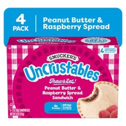 Smucker's Uncrustables Peanut Butter And Raspberry 4 Pack, 8 Oz - 8 Oz